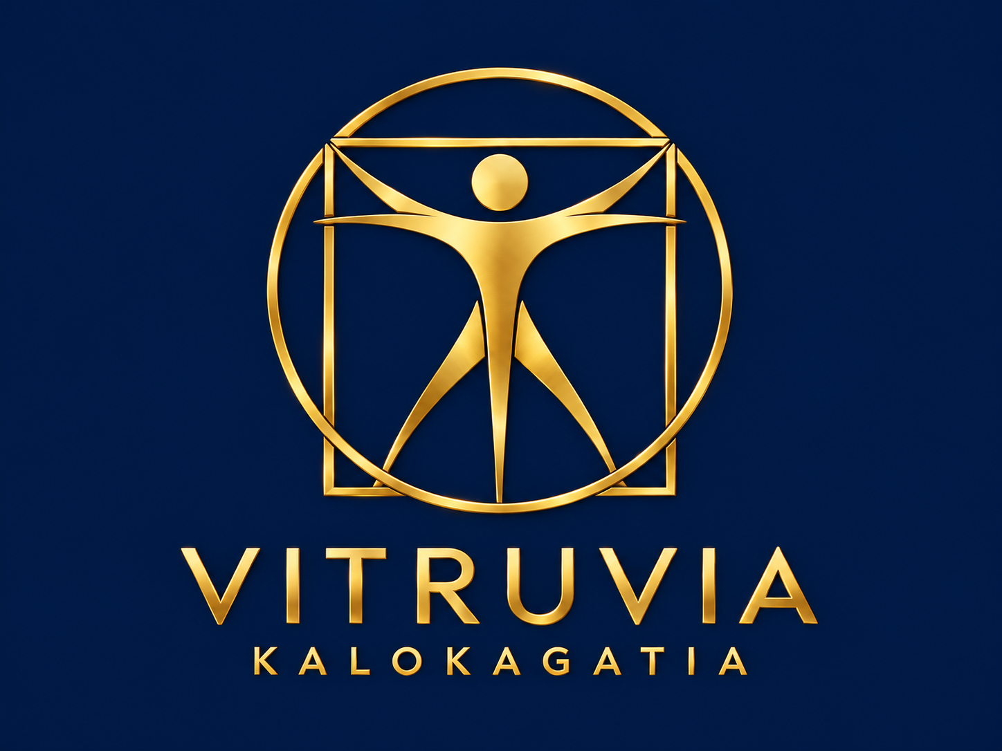Vitruvia Kalokagatia — zlaté logo
